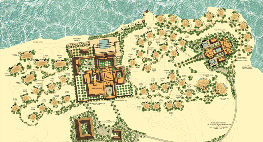 Master Plan Phase 1 of the Mauritania Eco Resort and Spa